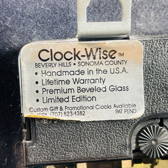 Infiniti Cars Logo Clock Wise Beverly Hills USA Beveled Glass Wall Clock 1991 - Picture 9 of 11